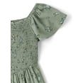 thumbnail image 2 of The Children's Place Girls Cap Sleeve Floral Smocked Ruffle Dress, Sizes XS-XXL, 2 of 5
