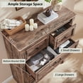 thumbnail image 4 of AsterOutdoor Farmhouse 5 Drawers Dresser, Tall Chests of Drawers w/Roman Column, Large Storage Dressers Organizer for Bedroom, Hallway, Living Room, 4 of 6