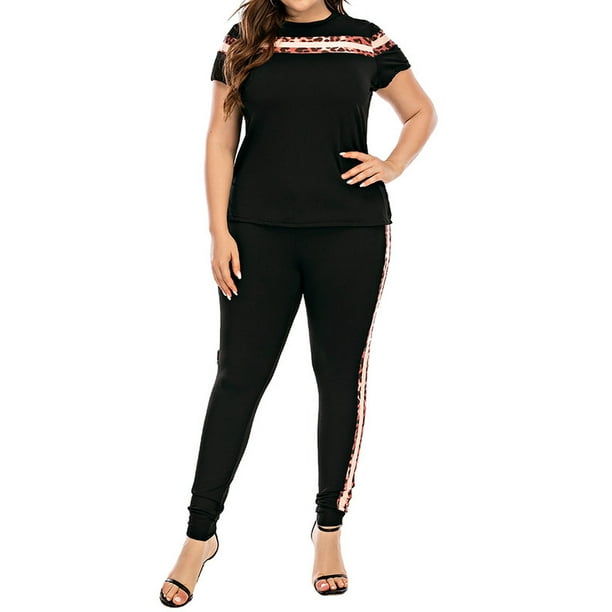 leopard print tracksuit plus size