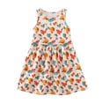 thumbnail image 1 of Robes d'Été Décontractées pour Filles Tout-Petits Bébé Fille Sans Manches à Volants Robes Décontractées Imprimés Floraux Danse Fête Princesse Robes Décontractées 4-5 Ans, 1 of 2