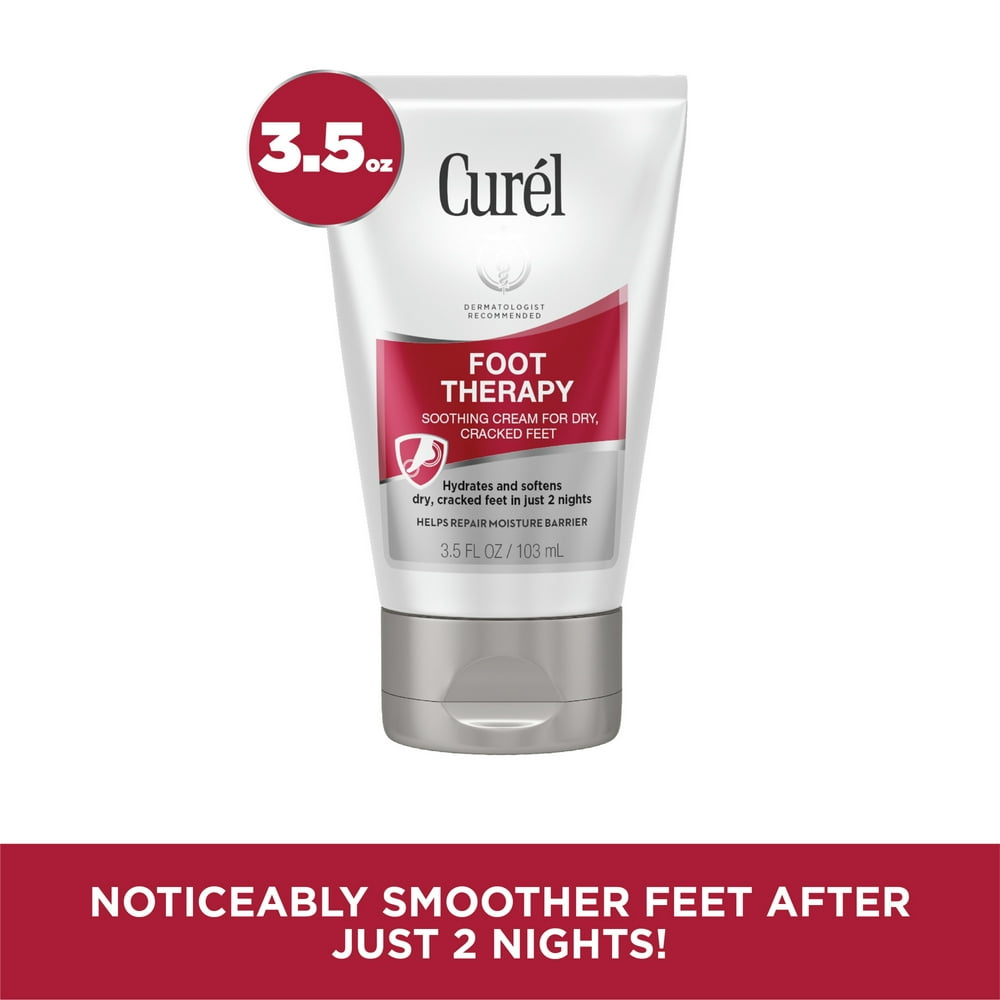 Curel Foot Therapy Cream, Soothing Lotion for Dry, Cracked Feet, 3.5 fl