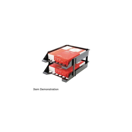 UPC: 0079916633046 | Deflect-o 63304 Super Tray Unbreakable Countertop Tray Set  Two Tier  Plastic  Black