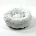 thumbnail image 3 of Soft Plush Round Cat Bed, 50cm Gradient Gray - Cozy Pet Bed for Dogs & Cats, 3 of 5