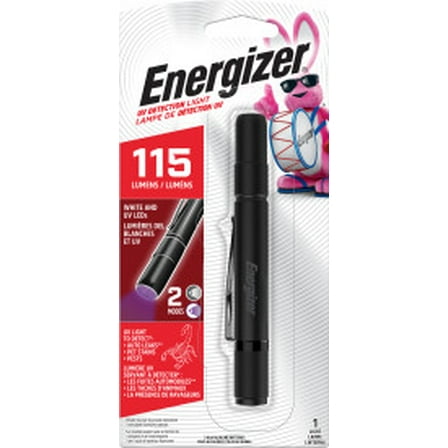 Energizer LED UV Pen Light, 115 Lumens, Small & Durable High Brightness Pocket Penlight Flashlight for EDC & Inspection
