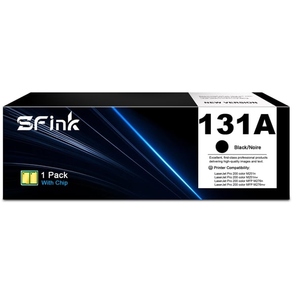 131A Toner Cartridge 1 Pack Black Compatible for HP131A 131 A CF210A for LaserJet Pro 200 Color M251n M251nw MFP M276n M276nw Pritner