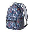 thumbnail image 2 of Baseballs and Numbers Blue Pattern Backpack for School, Cute School Bag with Adjustable Shoulder Straps and Padded Back, 15.3"x11"x6.7", 2 of 5