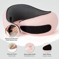 thumbnail image 4 of NOCRLG Travel Pillow, Travel Neck Pillow for Airplanes Car, 100% Pure Memory Foam Travel Pillow, Sleeping Essentials for Long Flight 360° Head Support Degree Comfort and Breathability Pink, 4 of 7
