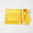 thumbnail image 3 of Daffodil Pure Silk Scarf | Ivory, Lemon Yellow, Gold | Small Head Scarf Or Large Square Shawl | Solid Colour Collection, 3 of 8