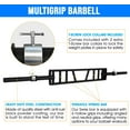 thumbnail image 4 of Yes4All Multi Grip Barbell & Cable Attachment - Swiss Bar, American Bar for Greater Range of Motion, with 2 Collars, Fits Olympic Weight Plates - Home Gym & Support Pressing, Lifting & Curls, 4 of 8