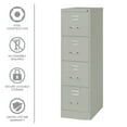 thumbnail image 5 of Hirsh Pro 25" Deep 4 Drawer Letter Width Metal Vertical File Cabinet, Commercial Grade, Gray, 5 of 15