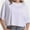 White, variant on Tshirts for Women Drop Shoulder Round Neck Oversized Crop Tops Workout Tops Tees