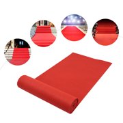Non-Slip Red Carpet Runner, 101m (33ft) High-Density Polyester, Ideal for Hallways, Weddings, Prom, and Special Occasions