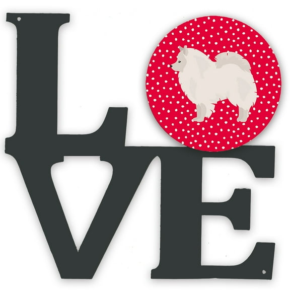 German Spitz 1 Love Metal Wall Artwork LOVE Red