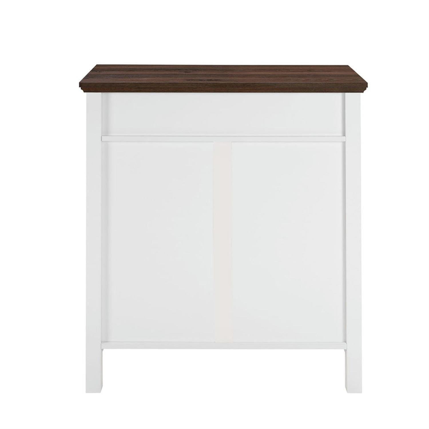 Demi Bonn Farmhouse Buffet Cabinet with Drawer and Adjustable Shelf, Storage Cabinet, Barn Door Accent Sideboard for Kitchen, Living Room, Entryway, White