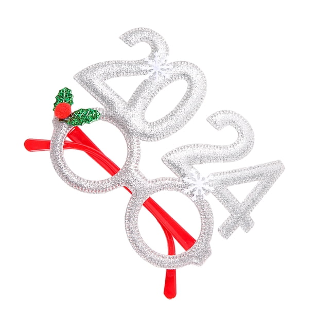 Injueey Marco de gafas 2024 cómodo y ajustable de tamaño universal para todas las formas de cara Forma divertida Kits de decoración para fiestas plata