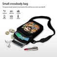 thumbnail image 7 of HELLHERO 4.33"x1.97"x7.09" Adjustable Crossbody Bag, Unisex with Stylish Black Cat Blue Denim, 7 of 7