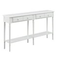 thumbnail image 5 of Leick Home Coastal Notions Solid Wood Console Table with Shelf, White, 5 of 6