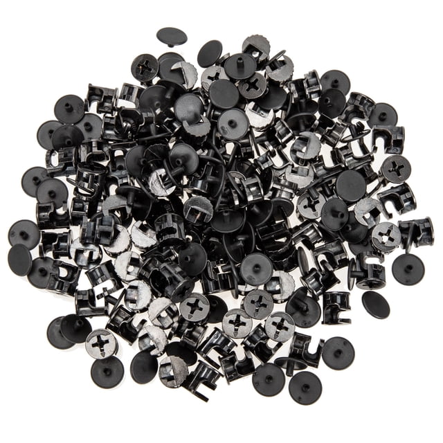 ORDDIART 100 Sets Durable Design Round Black Zinc Alloy Furniture Fastening Connector for DIY Enthusiasts