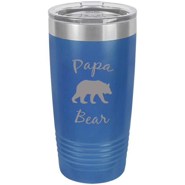 Papa Bear Stainless Steel Engraved Insulated Tumbler 20 Oz Travel