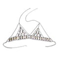 thumbnail image 1 of Cadena para el cuerpo a para mujer, con de imitación de cristal, cadena para el pecho, cadena para el vientre, Yinane Cadena del cuerpo del pecho del sujetador de las mujeres, 1 of 7