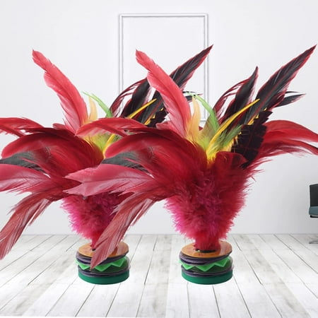 

Yazoeiaing 2Pcs Red Kick Shuttlecock 20CM Fadeless Colorful Feathers Chinese Shuttlecock Adults Chinese Jianzi Foot Feather Sports Toy for Indoor and Outdoor Tennis and Racquet Sports Q6H-812