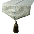 thumbnail image 1 of The HomeCentric Decorative Table Runner 14 x 36 Inch Silver Abstract Pattern Modern Style with Tassels Silk Fabric, 1 of 3