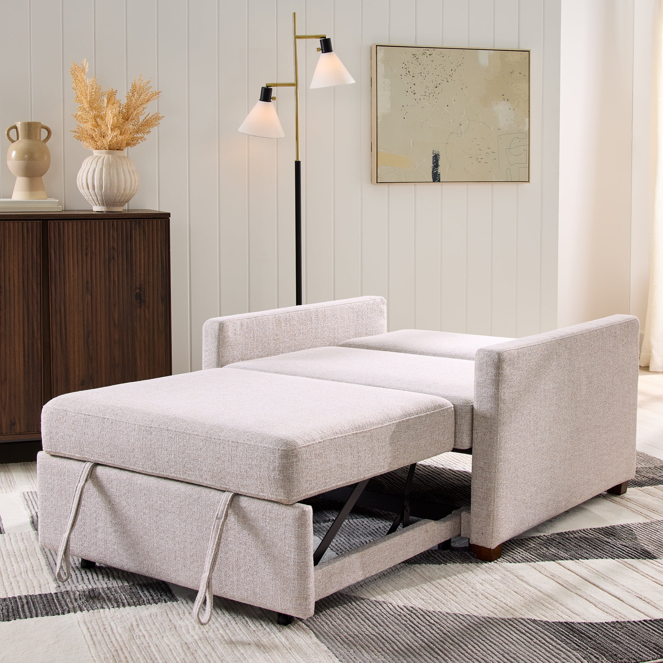 Better Homes & Gardens Nolan Pull Out Sleeper Accent Chair, Wheat