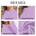 thumbnail image 5 of TARAINYA Women Mock Neck Pullover Sweatshirt Long Sleeve with Thumb Holes Casual Oversized Tops, 5 of 7