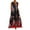 Black, variant on IROINNID Full-Length Dress For Women Printed Vintage Daily Casual Striped Summer Maxi Dress Sleeveless V-Neck Sundress