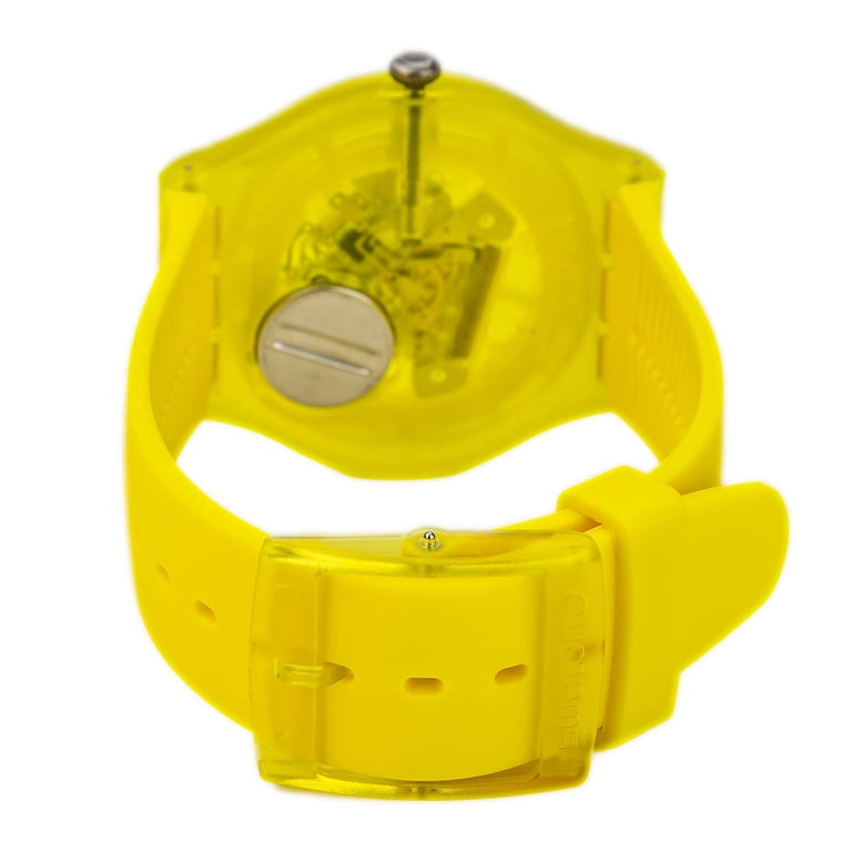 Swatch Amorogs Chronograph Mens Watch 42mm Yellow Dial SUSJ100 New Battery Swatch SUOJ100 Unisex Lacquered 2012 Spring Summer Large  main image 2