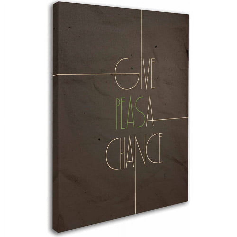 Trademark Fine Art "Give Peas a Chance" Canvas Art by Megan Romo
