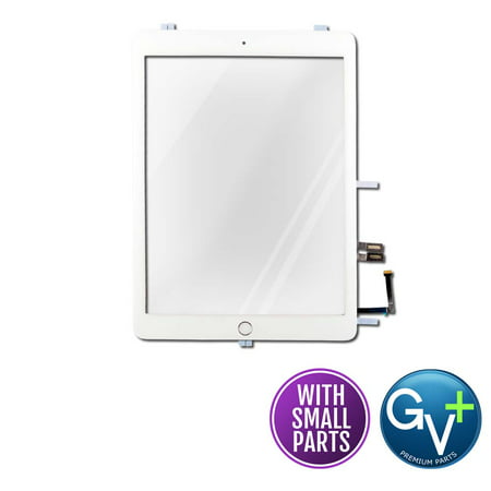 Touch Screen Digitizer with Small Parts Front Display Assembly for White iPad 6 (2018) A1893, A1954 (9.7