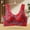 Red, variant on Ice Silk Lace Cooling Comfort Bra, Vintage Flower Lace Buttonless Comfortable Bra for Women Seniors Brown