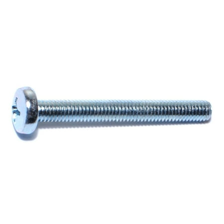 

6mm-1.0 x 50mm Zinc Plated Class 4.8 Steel Coarse Thread Phillips Pan Head Machine Screws