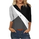 thumbnail image 1 of Elegante blusa casual con manga 3/4 y botones para mujer OAVQHLG3B Store lin121212, 1 of 5