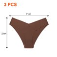thumbnail image 2 of Conjunto de 3 piezas Braguitas de mujer Braguitas de algodón de seda helada sin marcas para mujer Borde de cintura en forma de V para mujer, 2 of 5