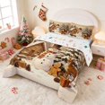 thumbnail image 3 of Manfei Winter King Size Comforter Sets Christmas Comforters King Size, Peach Pink 3-Pieces 1 Comforter and 2 Pillowcases, Xmas Reversible, 3 of 6