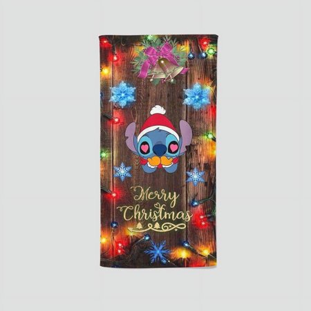 Lilo and Stitch's one-sided towel showcases a unique design, serving as a custom gift for Christmas. Perfect for fitness, yoga, boxing, and sunbathing, it’s 13.8"x28.7".