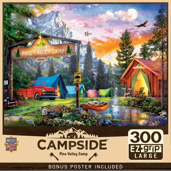 MasterPieces 300 Piece EZ Grip Jigsaw Puzzle - Pine Valley Camp - 18"x24"