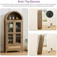 thumbnail image 4 of TYBOATLE 71" Tall Arched Pantry Cabinet with Innovative Drawer, Kitchen Cabinet with Anti-Tipping Device and Glass Door, Versatile Cupboard for Kitchen, Dining, Natrual, 4 of 9