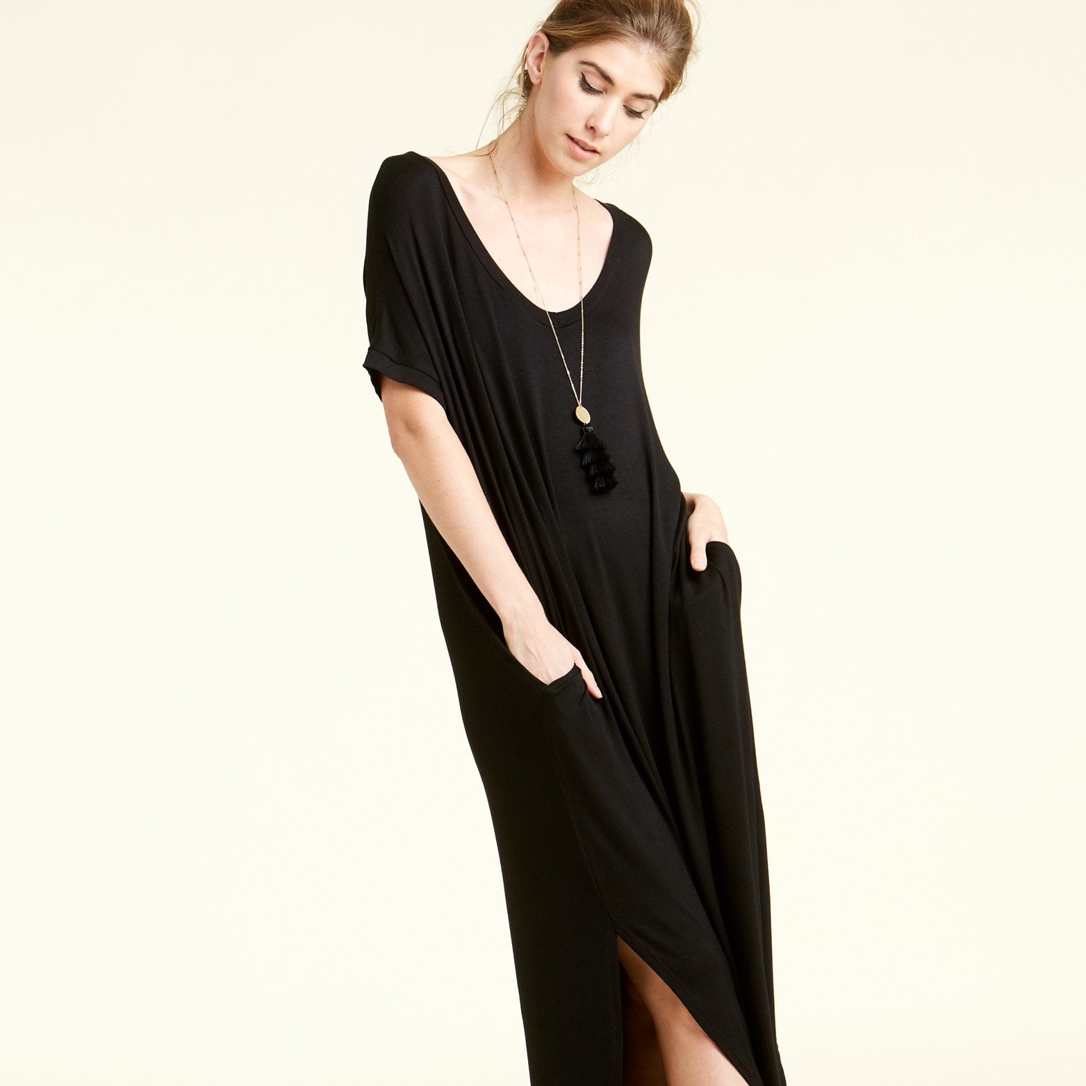 walmart black maxi dress