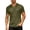 Army Green, variant on Men’s Short Sleeve Henley Shirt with Button Placket Casual Regular Fit Lightweight Breathable T Shirt Top Army Green 2XL