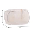 thumbnail image 4 of HEVIRGO Laundry Basket with Side Pocket Large Capacity Thickened 2 Compartments Multifunctional Sorting Collapsible Mesh Laundry Hamper Bag Clothes Organizer Bathroom Supplies, 4 of 11
