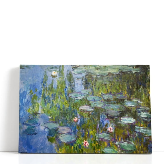 Water Lilies, 1915 - Wrapped Canvas Print Wall Art | 18" W x 12" H