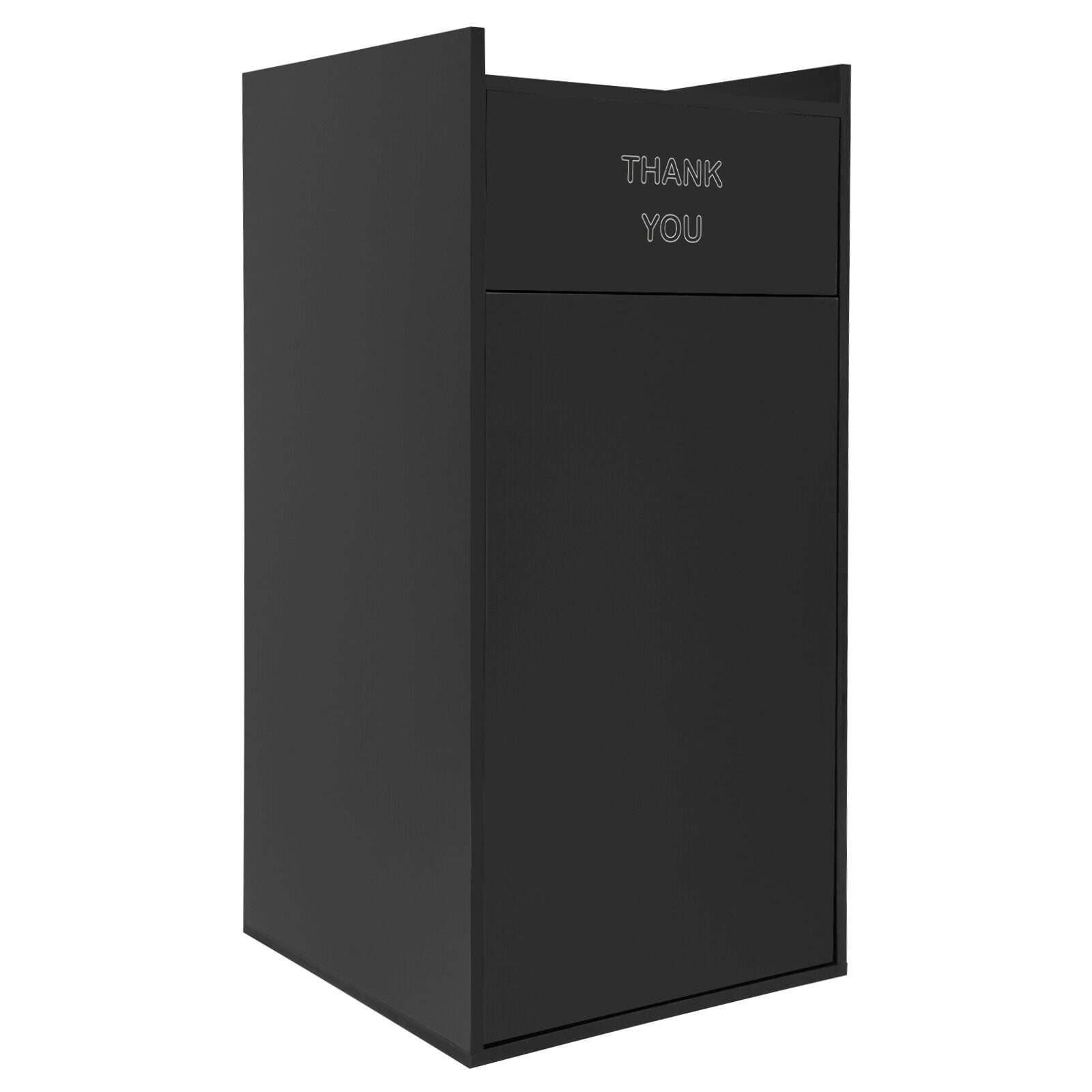 For Restaurants, Cafeterias, Food Courts, Schools,Modern Black Trash Can, Commercial Trash Can, Trash Can Cabinet