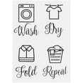 thumbnail image 1 of MasteelfCA 1 Set of Repeat/Fold/Dry/Wash Laundry Room Decal Signs Decorations Laundry Room Signs Decors, 1 of 9