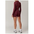 thumbnail image 4 of Top-kevin 2 Piece Seamless Ribbed Workout Sets With Zip Up Jacket High Waisted Gym Yoga Leggings, 4 of 6