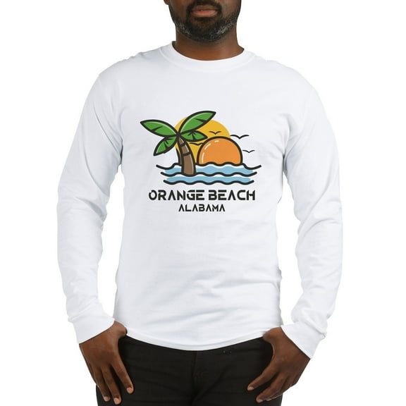 CafePress - Alabama Orange Beach Long Sleeve T Shirt - Unisex Cotton Long Sleeve T-Shirt