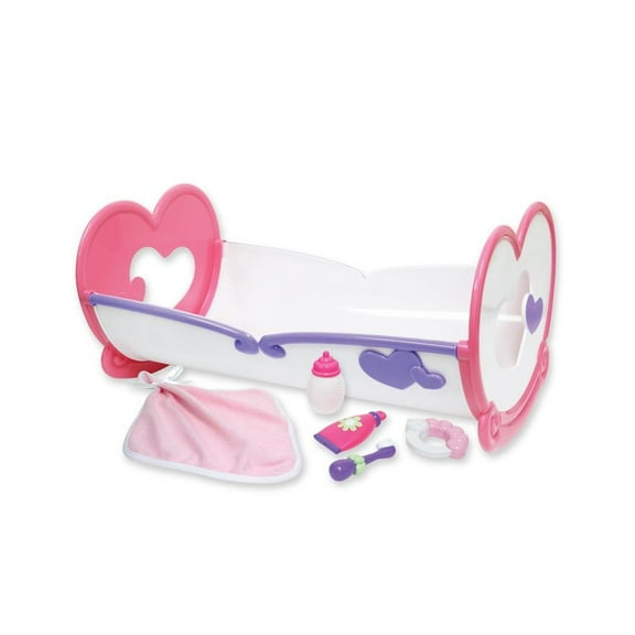 Jc Toys Deluxe Rocking Crib Doll Furniture And Accessories, 6 Pieces