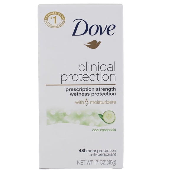 Dove Clinical Protection Anti-Perspirant Deodorant Solid, Cool Essentials 1.70 oz (Pack of 4)